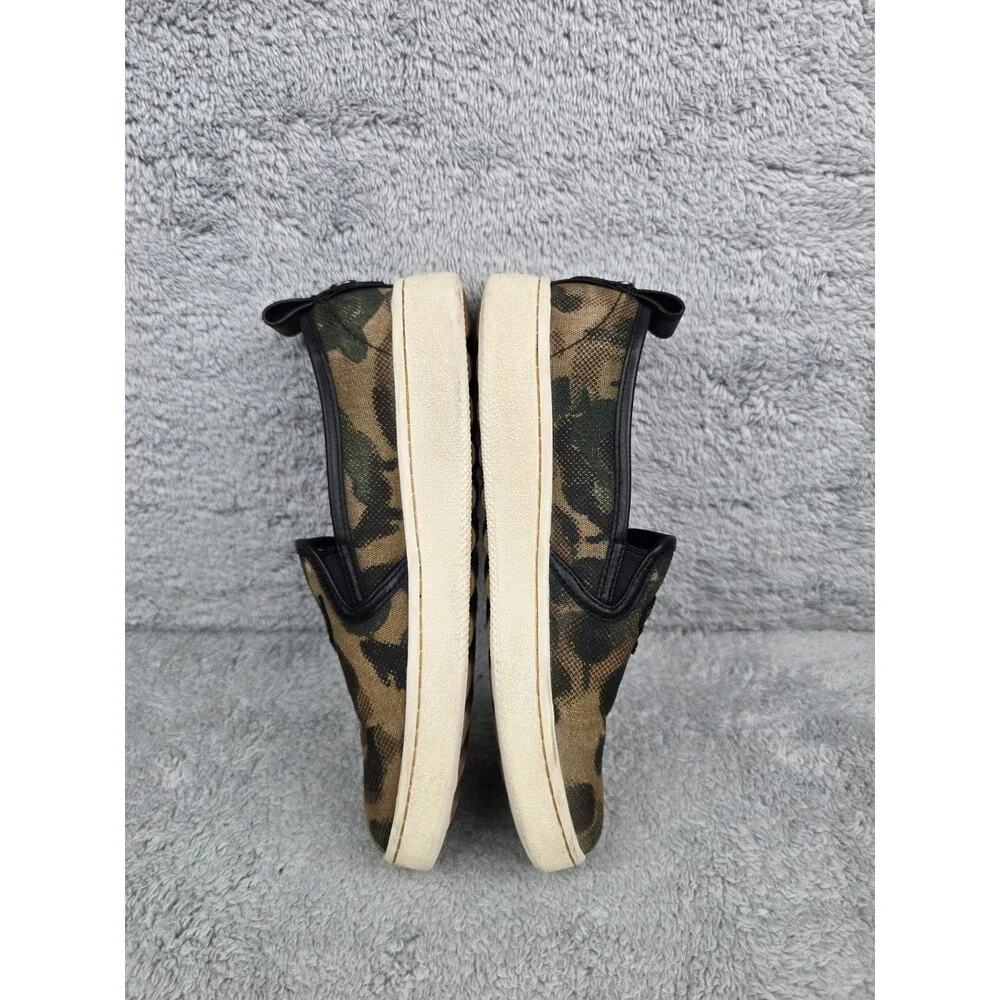 COACH C115 Rexy Dino Dinosaur Camo Slip On Sneakers Mens 8.5 G3864